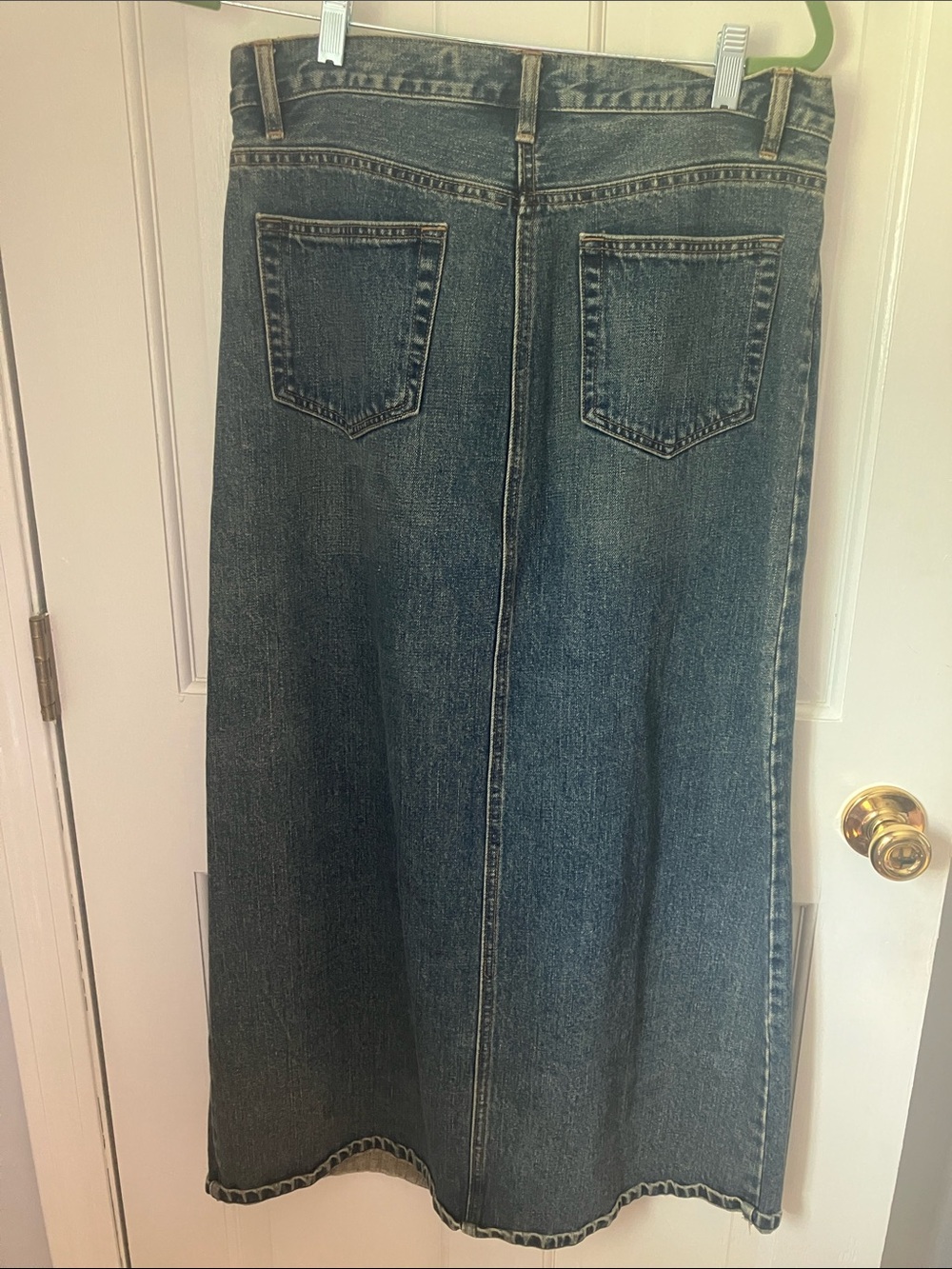 Y2K GAP Denim Maxi Skirt with super high front slit AMAZING vintage find! 8 - Picture 4 of 10